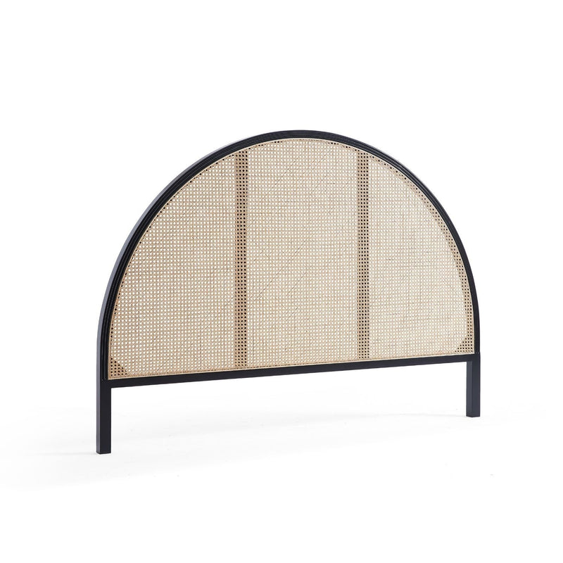 Add a Touch of Boho Chic: Half Moon Rattan Headboard | Unique Bedroom Decor