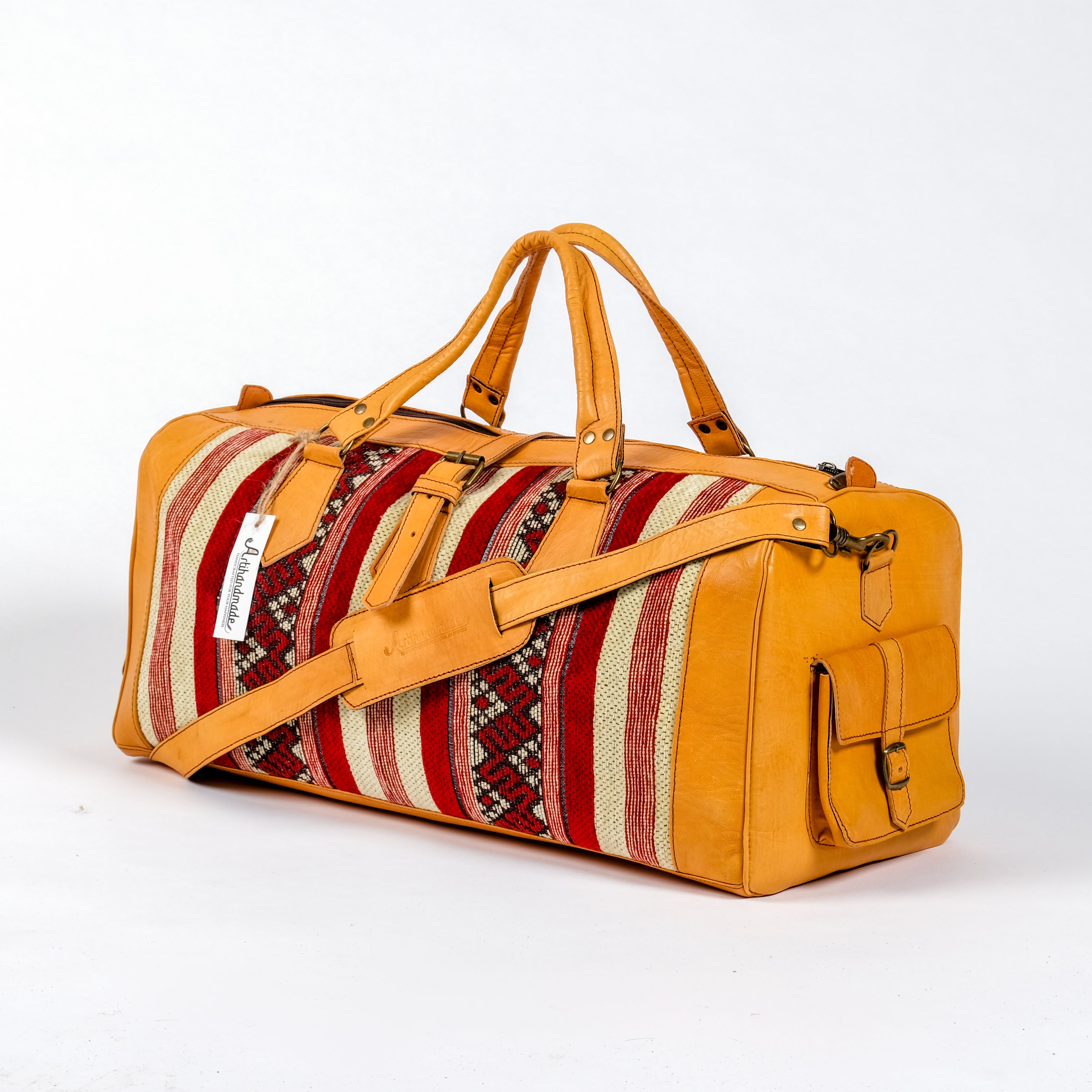 Handmade Leather Kilim Bag - artihandmade