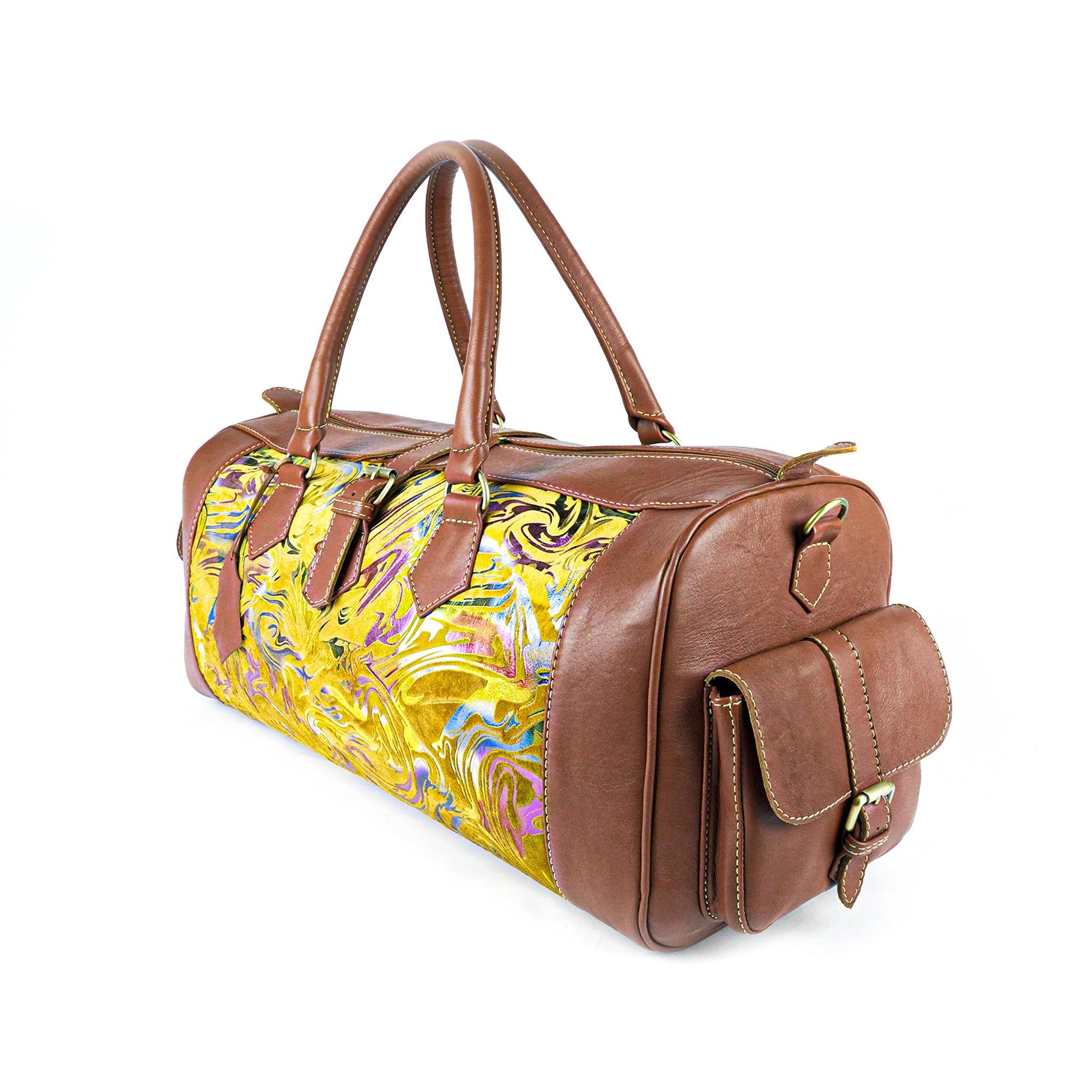 Leather Aurora Kilim Travel Bag