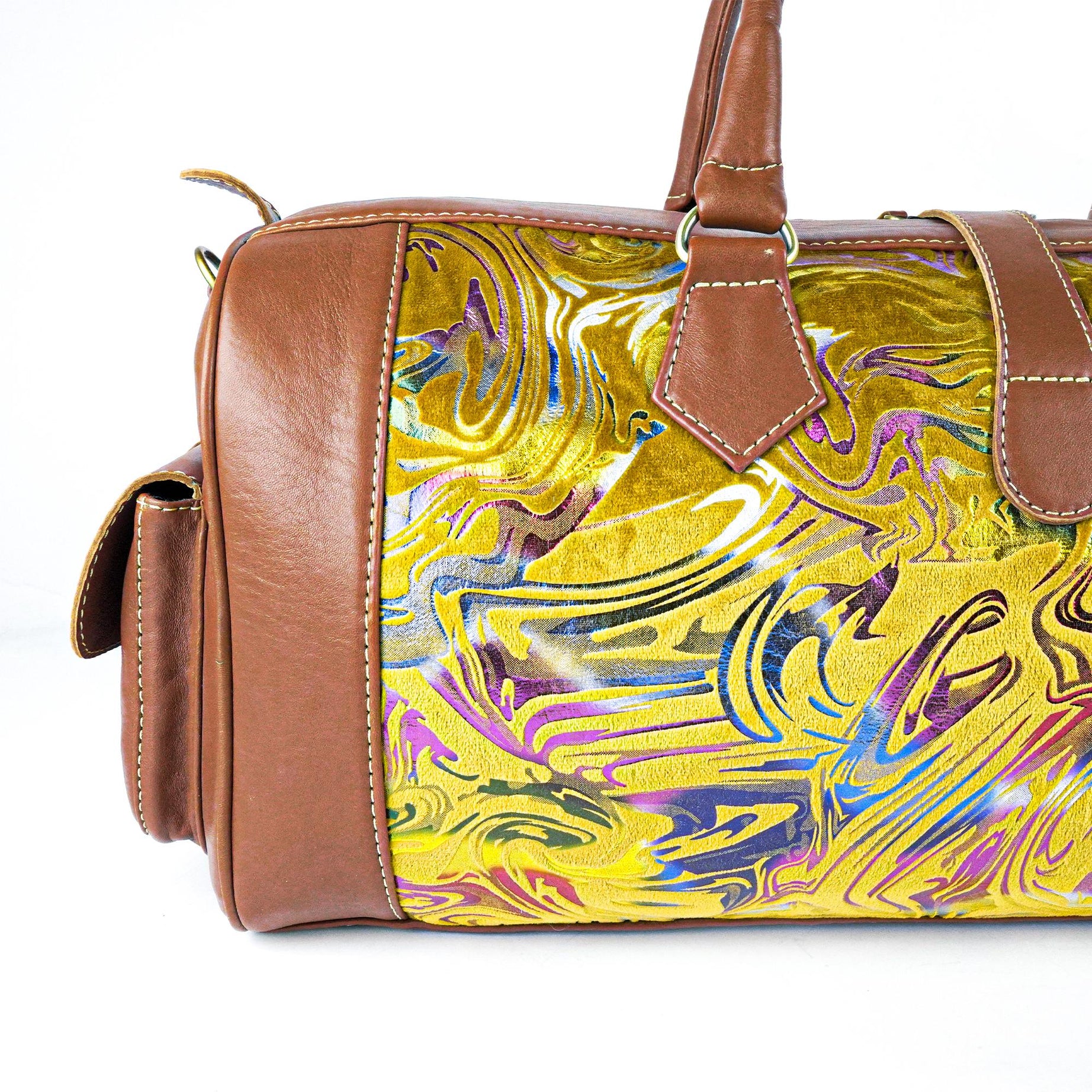 Leather Aurora Kilim Travel Bag