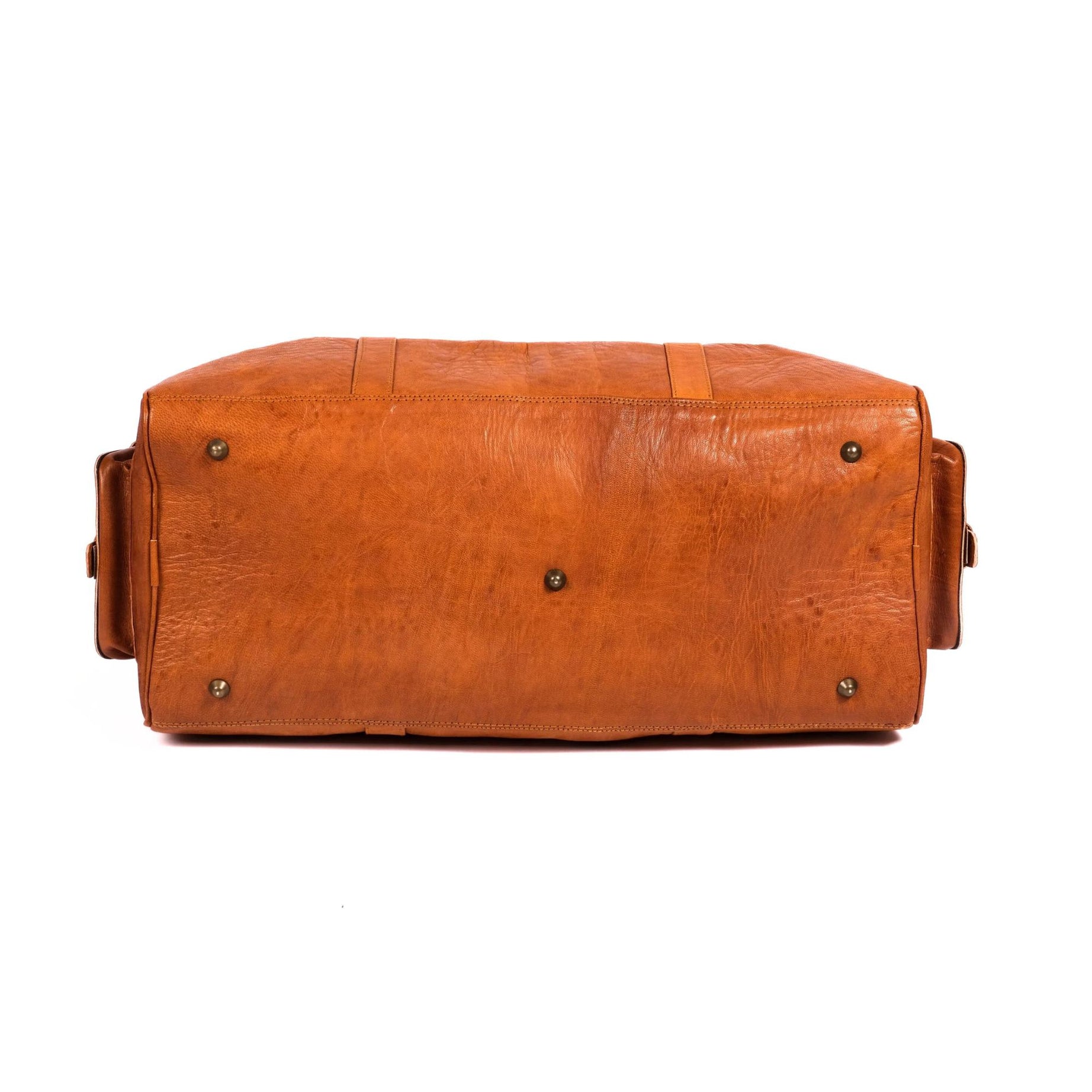 Leather Duffel Bag, Weekender Cognac Leather Travel Bag