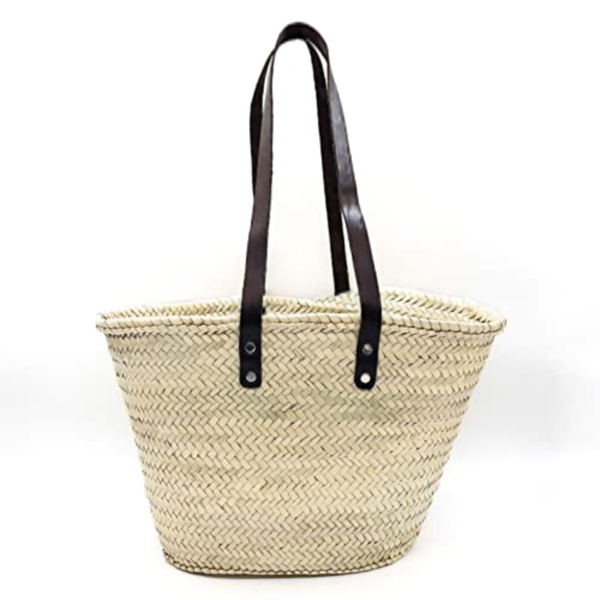 バッグ French Baskets Amazon.com: French Basket Bag with Long Leather Handles