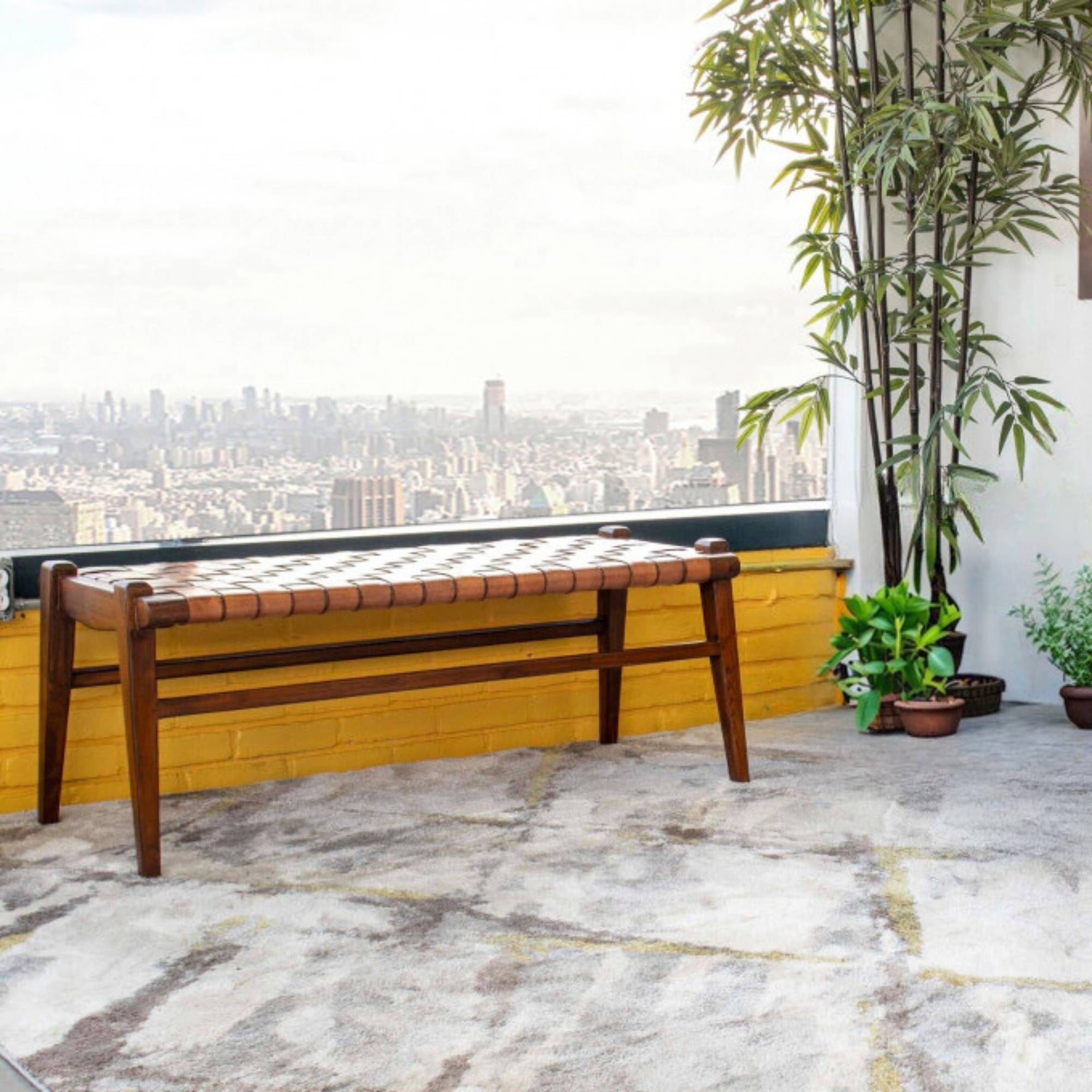 Einar Woven Leather Bench Saddle 