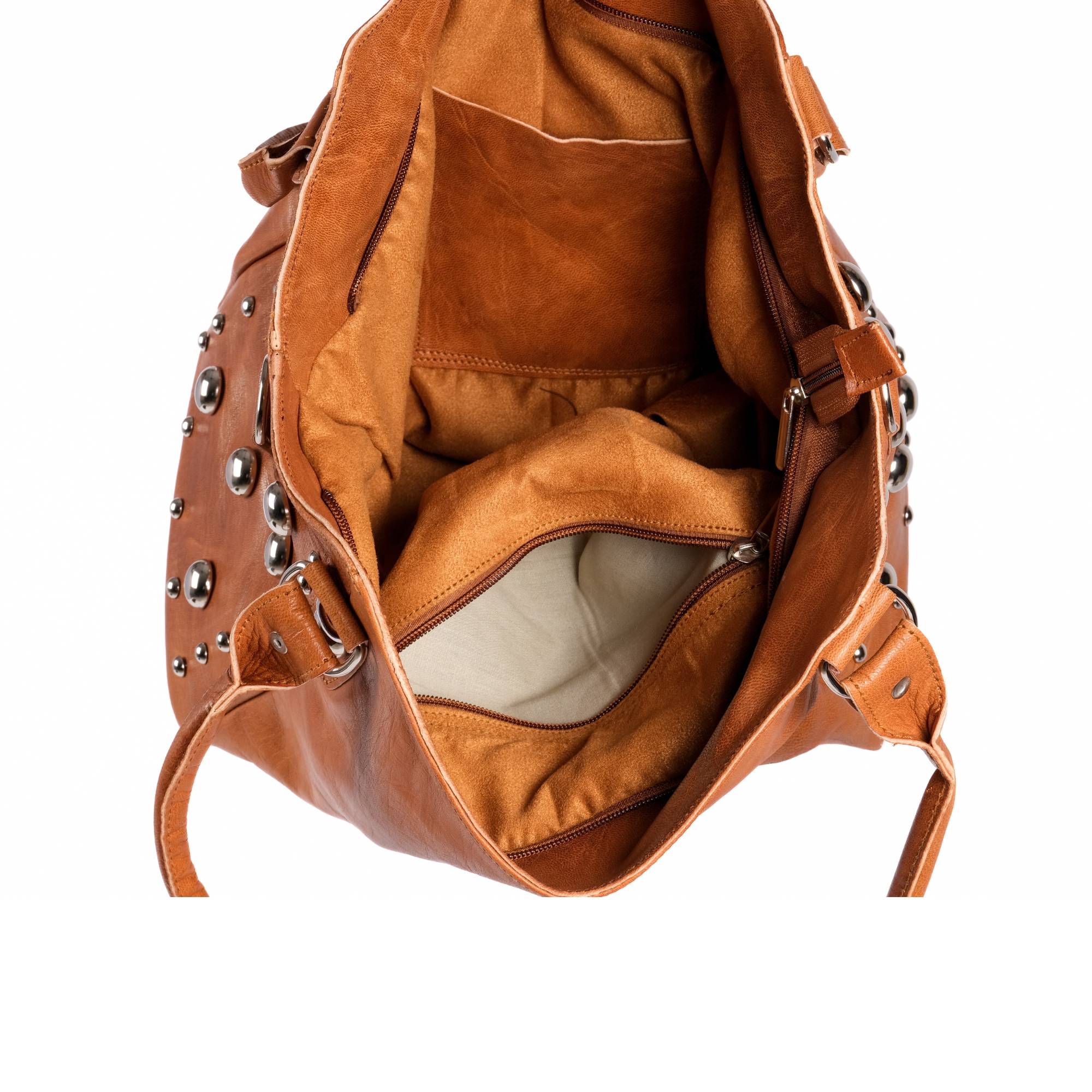 The Sun Leather Tote Bag Cognac