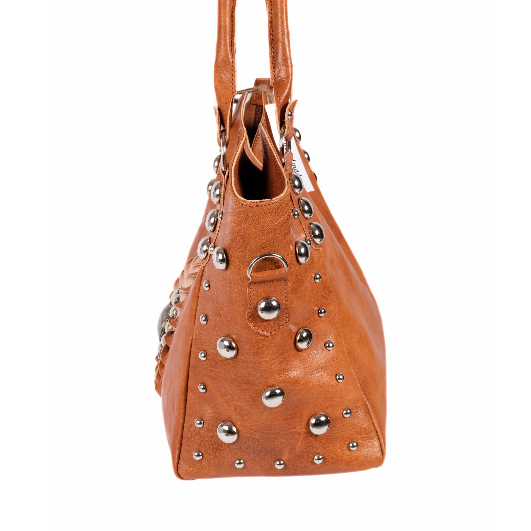 The Sun Leather Tote Bag Cognac