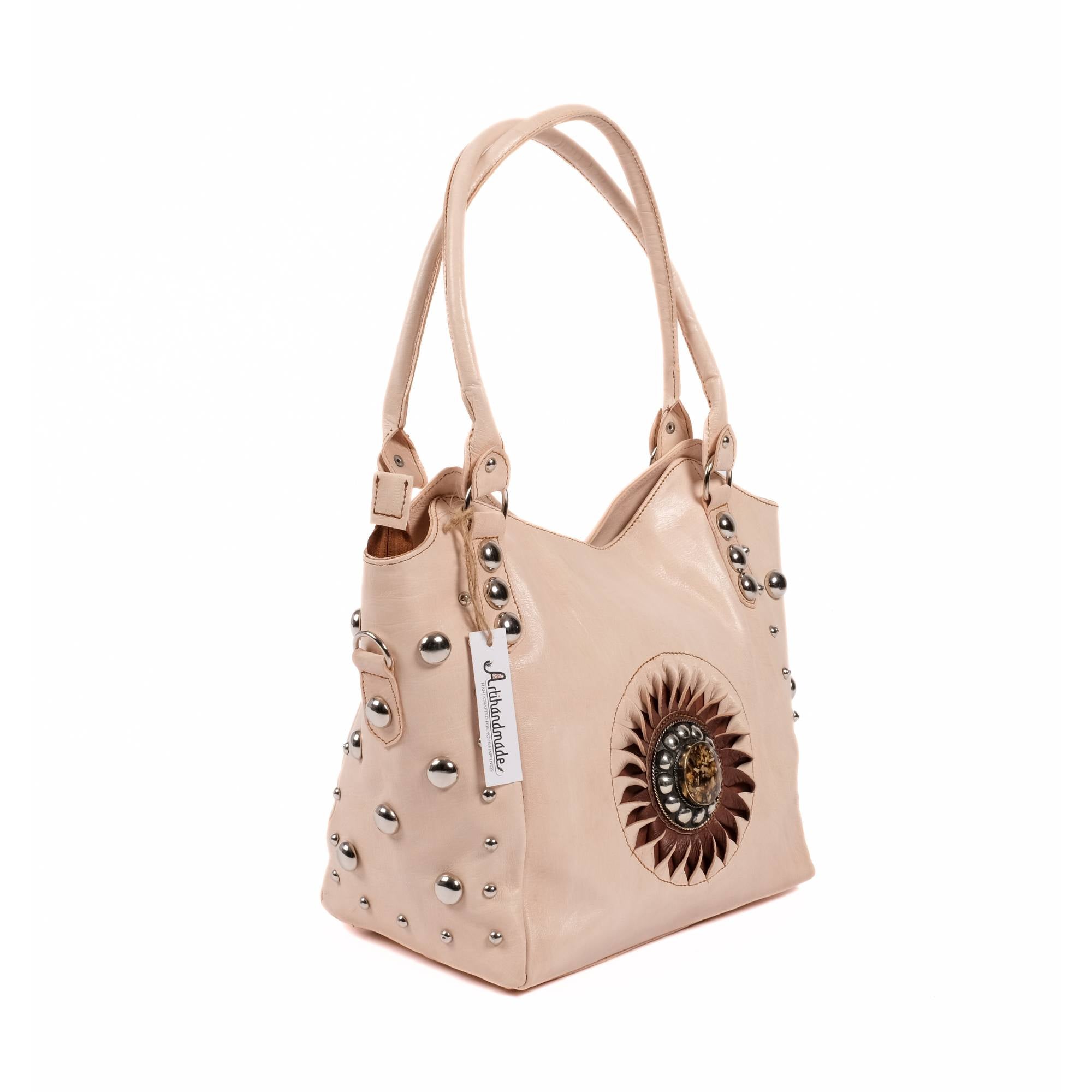 The Sun Leather Tote Bag - Natural