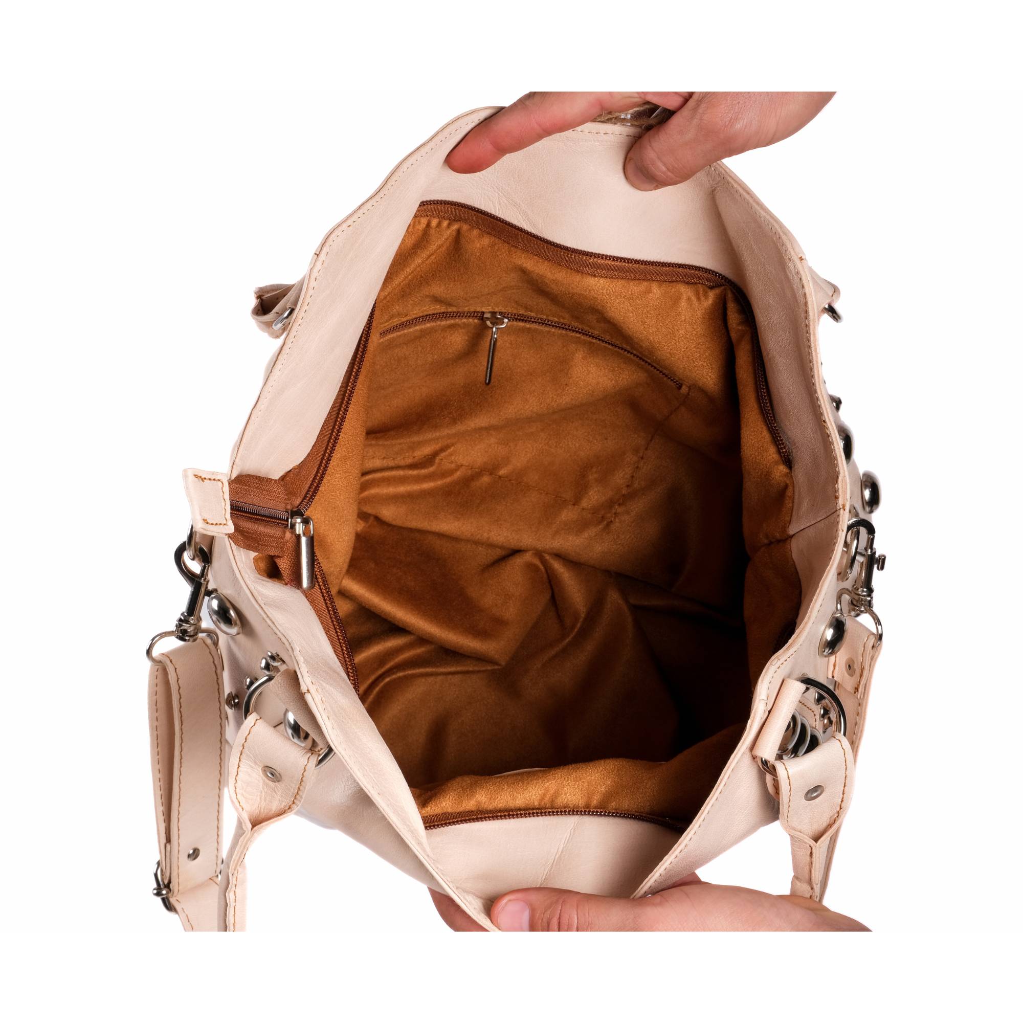 The Sun Leather Tote Bag - Natural