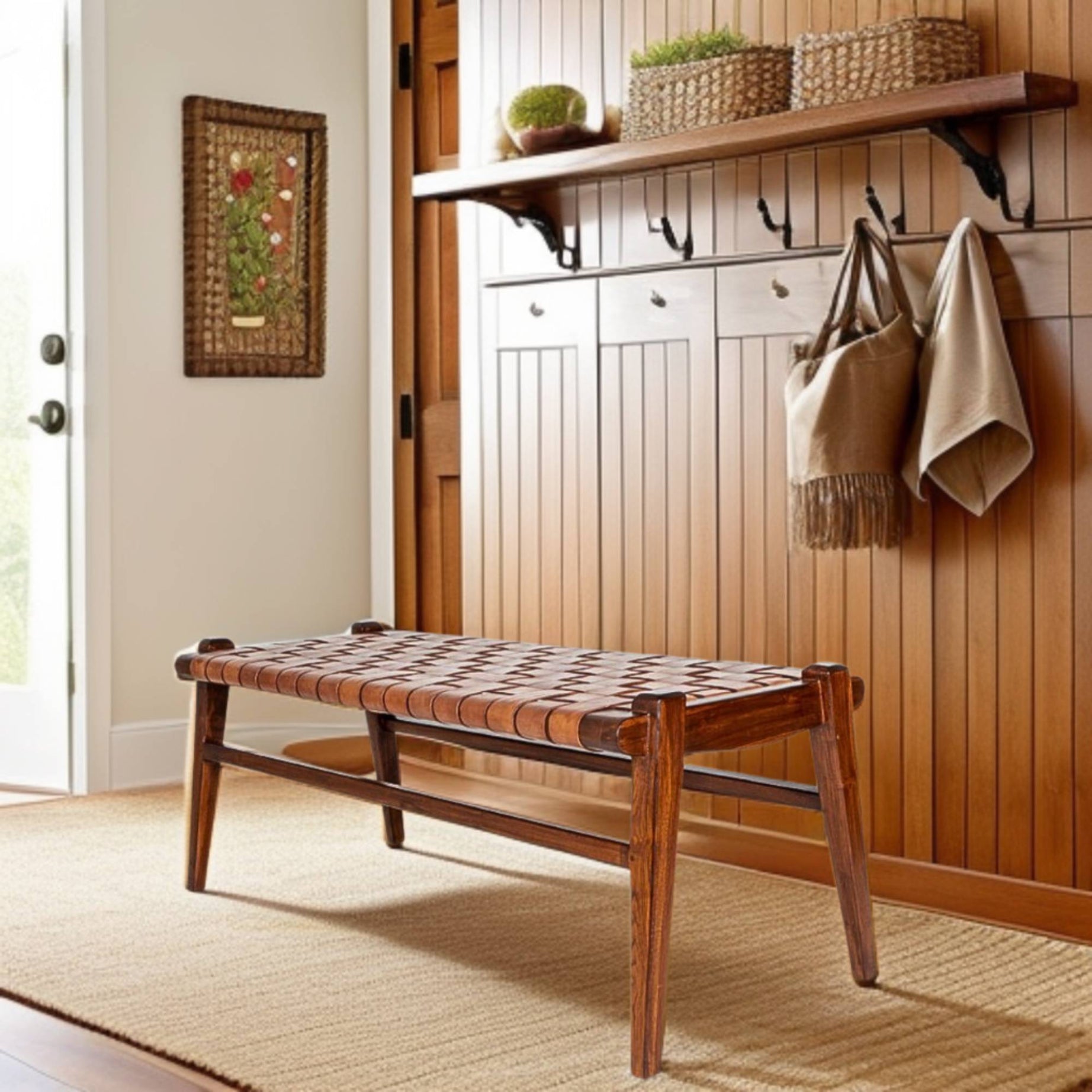 Einar Woven Leather Bench Saddle 