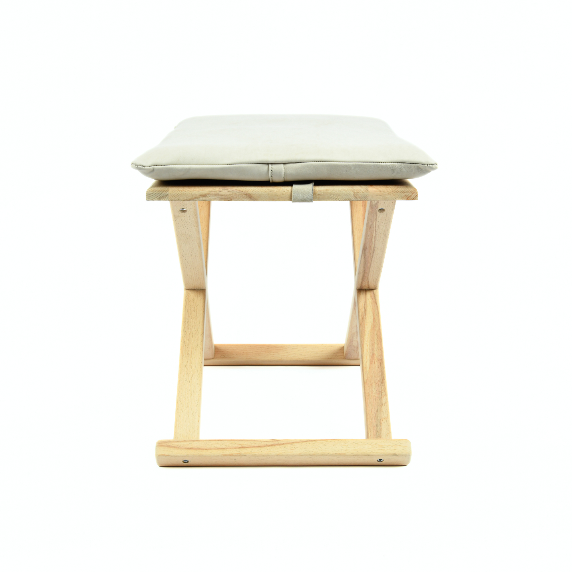 Handcrafted Natural Wood and Leather Multipurpose X Stool & CoffeeTable The Versatile 2-in-1 Solution