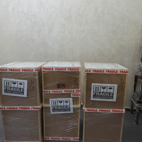 Leather Strap Counter Stool - Natural Teak Wood With Drak Brown Leather