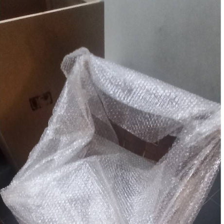 Leather Strap Counter Stool - Natural Teak Wood With Drak Brown Leather