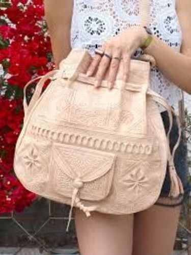 Handmade moroccan Boho Soulder Bag Natural - artihandmade