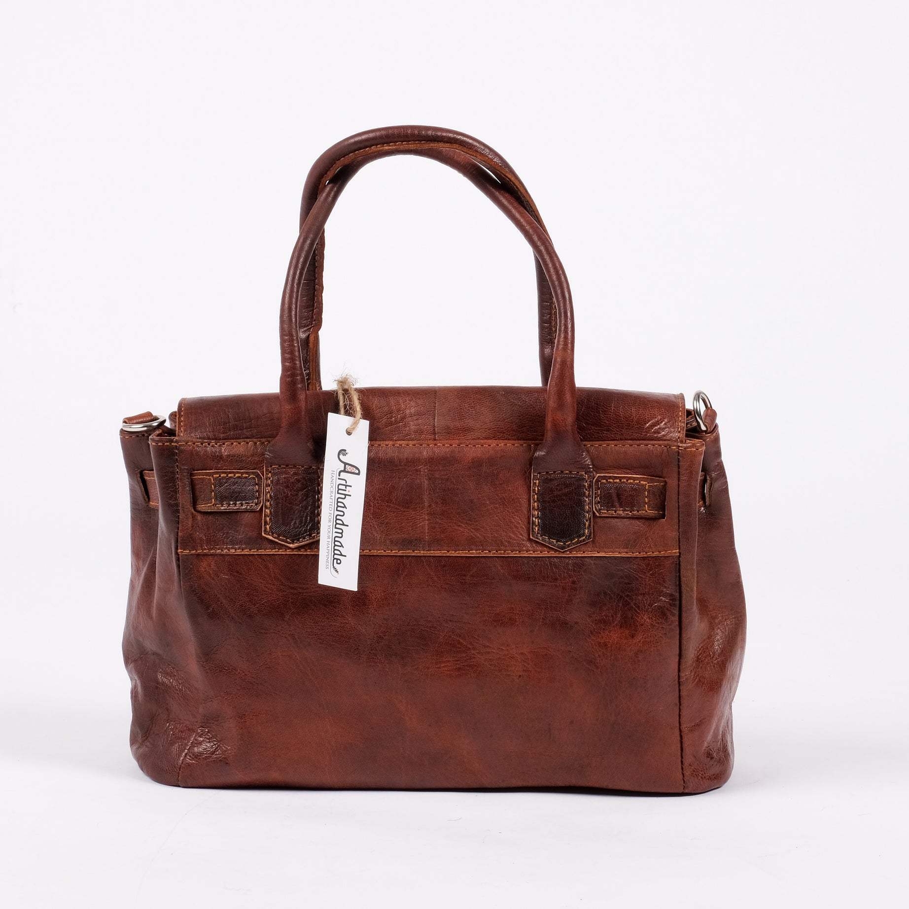 Women's Leather Tote Bag - bohemian style