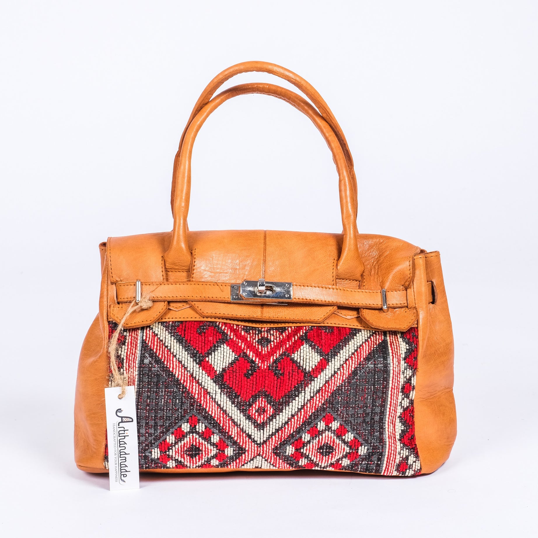 Premium Set of 4 Leather Kilim Bags - Unique and Stylish